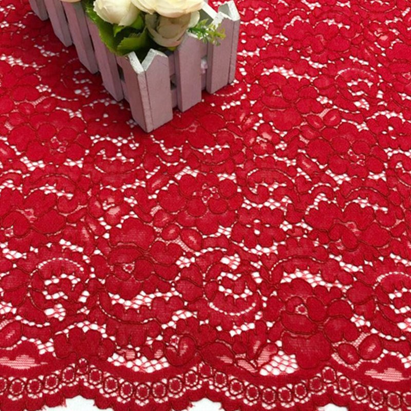 Scallop Edge Wave Lace Fabric for Women's Wear Wholesale Supplier 6